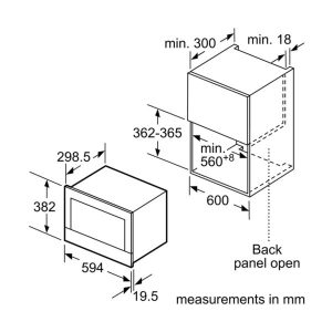 539 58 Lò Vi Sóng Âm Tủ Bosch Bfl634Gs1B 539.36.020
