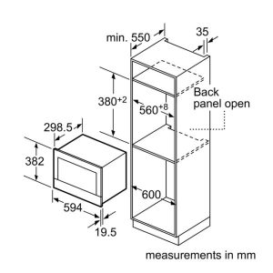 539 60 Lò Vi Sóng Âm Tủ Bosch Bfl634Gs1B 539.36.020