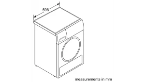 92ef7694321f7bc9544bf6b1d7a1fdd9 MÁY SẤY TỤ HƠI VỚI BƠM NHIỆT 9KG HMH.WTX87MH0SG SERI 8