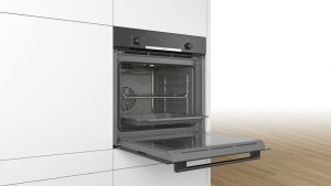 HBA534BB0 3x1200x1200x4 LÒ NƯỚNG BOSCH HBS534BB0B NHẬP KHẨU BALAN MỚI NHẤT 2022 TẶNG QUÀ KM - Serie 4 - Sang trọng với mặt kính đen