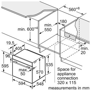 HBG534BB0B 4x1200x1200x4 LÒ NƯỚNG BOSCH HBS534BB0B NHẬP KHẨU BALAN MỚI NHẤT 2022 TẶNG QUÀ KM - Serie 4 - Sang trọng với mặt kính đen