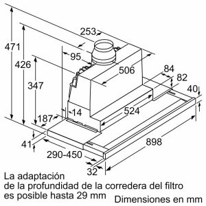 KT2 may hut mui Bosch DFS097K51 Máy hút mùi âm tủ BOSCH HMH DFS097K51 series 8