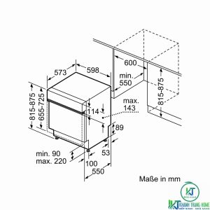 anh8 may rua bat bosch smi46ks01e MÁY RỬA BÁT BÁN ÂM BOSCH SMI46KS01E SERIE 4 13 BỘ