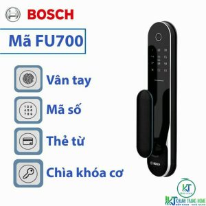 cach mo khoa van tay bosch fu700 KHÓA ĐIỆN TỬ BOSCH FU700 FUSION SMART LOCK - Màu sắc: Đen nhám