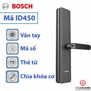 cach mo khoa van tay bosch id450 KHÓA ĐIỆN TỬ BOSCH ID450 IDEAL SMART LOCK