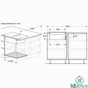 huong dan bep tu bosch pvq731f15e 6 BẾP TỪ KẾT HỢP HÚT MÙI BOSCH PVQ731F15E SERIE 6 BỐN VÙNG NẤU