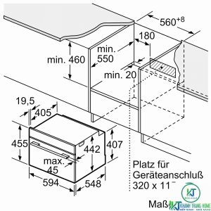 huong dan lo nuong kem hap bosch csg636bs3 3 LÒ NƯỚNG KÈM HẤP BOSCH CSG636BS3 SERIE 8 47L ÂM TỦ
