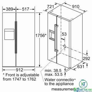 huong dan tu lanh bosch kad92hi31 3 TỦ LẠNH SIDE BY SIDE BOSCH KAD92HI31 SERIE 8 540 LÍT