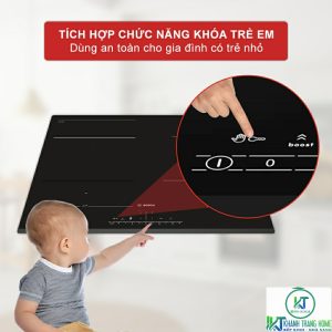 khoa tre em bep tu bosch pxe631fc1e 2 BẾP TỪ BOSCH SERIE 6 PXE631FC1E 4 VÙNG NẤU