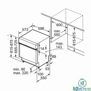 kich co may rua bat bosch smi6zcs00e MÁY RỬA BÁT BOSCH BÁN ÂM SMI6ZCS00E SERIE 6 SẤY ZEOLITH