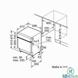 kich co may rua bat bosch smi6zcs07e 2 MÁY RỬA BÁT BOSCH BÁN ÂM SMI6ZCS07E SERIE 6 SẤY ZEOLITH