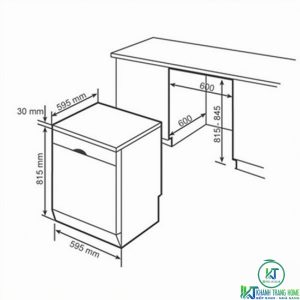 kich thuoc 1 may rua bat bosch sms46gw04e MÁY RỬA BÁT ĐỘC LẬP BOSCH SMS46GW04E SERIE 4 12 BỘ