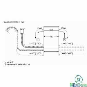kich thuoc 1 may rua bat bosch spi2hks59e MÁY RỬA BÁT BOSCH BÁN ÂM SPI2HKS59E SERIE 2 9 BỘ