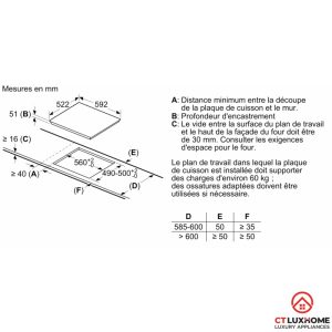 kich thuoc bep tu bosch pxe631fc1e 4 BẾP TỪ BOSCH SERIE 6 PXE631FC1E 4 VÙNG NẤU