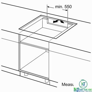 kich thuoc lap dat bep tu bosch pxe875dc1e 2 BẾP TỪ BOSCH SERIE 8 PXE875DC1E ĐA ĐIỂM 4 VÙNG NẤU 7400W