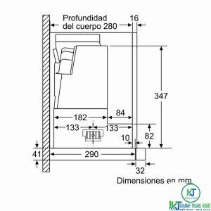 kich thuoc may hut mui dfs097k50 6 MÁY HÚT MÙI ÂM TỦ BOSCH DFS097K50 SERIE 8 NGANG 90CM