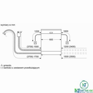 kich thuoc may rua bat bosch smi6ecs93e 2 MÁY RỬA BÁT BOSCH SERIE 6 SMI6ECS93E BÁN ÂM