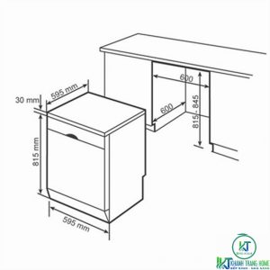 kich thuoc may rua bat bosch sms68pw01e MÁY RỬA BÁT ĐỘC LẬP BOSCH SMS68PW01E SERIE 6 13 BỘ