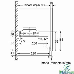 may hut mui am tu bosch dfl064w53b 10 MÁY HÚT MÙI ÂM TỦ BOSCH DFL064W53B SERIE 2 NGANG 60CM