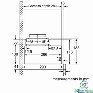 may hut mui am tu bosch dfl064w53b 11 MÁY HÚT MÙI ÂM TỦ BOSCH DFL064W53B SERIE 2 NGANG 60CM