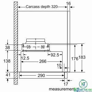 may hut mui am tu bosch dfl064w53b 7 MÁY HÚT MÙI ÂM TỦ BOSCH DFL064W53B SERIE 2 NGANG 60CM