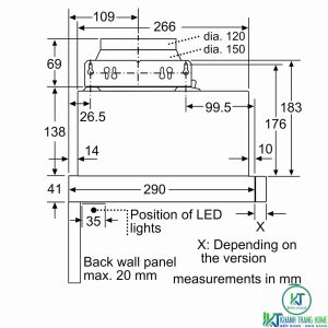 may hut mui am tu bosch dfl064w53b 8 MÁY HÚT MÙI ÂM TỦ BOSCH DFL064W53B SERIE 2 NGANG 60CM