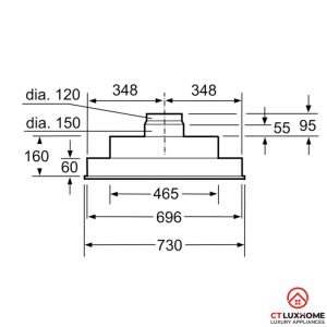 may hut mui bosch dhl755bl 5 MÁY HÚT MÙI ÂM TỦ BOSCH DHL755BL SERIE 4 NGANG 73CM