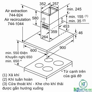 may hut mui bosch dib98jq50 6 MÁY HÚT MÙI ĐẢO BOSCH DIB98JQ50 SERIE 6 NGANG 90CM