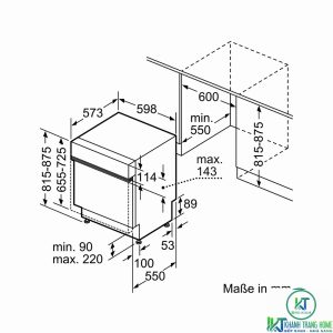 may rua bat bosch smi46is03e 2 MÁY RỬA BÁT BÁN ÂM BOSCH SMI46IS03E SERIE 4 13 BỘ