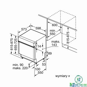 may rua bat bosch smi68ns07e 7 MÁY RỬA BÁT BÁN ÂM BOSCH SMI68NS07E SERIE 6 13 BỘ