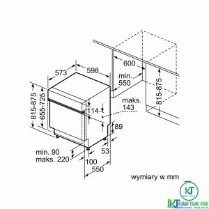 may rua bat bosch sms68tw06e 6 MÁY RỬA BÁT BOSCH ĐỘC LẬP SMS68TW06E SERIE 6 14 BỘ