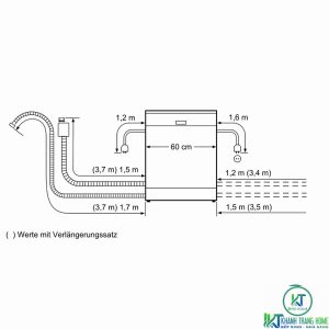 may rua bat bosch sms68tw06e 7 MÁY RỬA BÁT BOSCH ĐỘC LẬP SMS68TW06E SERIE 6 14 BỘ