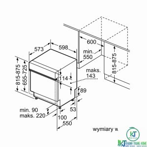 may rua bat bosch sms68ui02e 7 MÁY RỬA BÁT BOSCH ĐỘC LẬP SMS68UI02E SERIE 6 13 BỘ