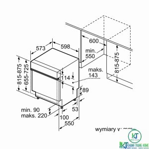 may rua bat bosch sms6ecw57e 9 MÁY RỬA BÁT BOSCH ĐỘC LẬP SMS6ECW57E SERIE 6 14 BỘ