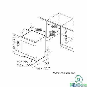 may rua bat bosch smu46gs01e 4 MÁY RỬA BÁT BÁN ÂM BOSCH SMU46GS01E SERIE 4 12 BỘ