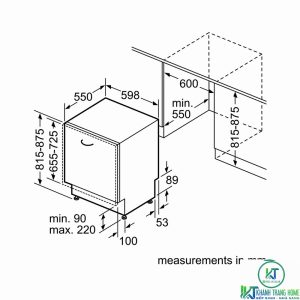 may rua bat bosch smv46mx03e 2 MÁY RỬA BÁT ÂM TỦ BOSCH SMV46MX03E SERIE 4 14 BỘ