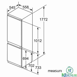 thong so bosch kin86af30o TỦ LẠNH 2 CÁNH BOSCH KIN86AF30O SERIE 6 254 LÍT