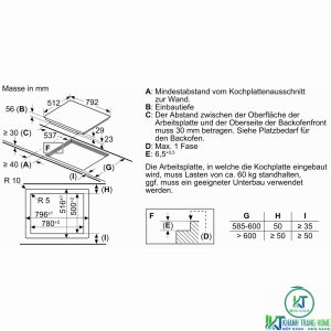 thong so ky thuat 2 pxe801dc1e 2000x2000 BẾP TỪ BOSCH SERIE 8 PXE801DC1E ĐA ĐIỂM 4 VÙNG NẤU 7400W