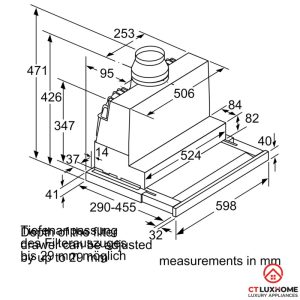 thong so ky thuat may hut mui dfs067j50b 1 MÁY HÚT MÙI BOSCH DFS067J50B SERIE 8 NGANG 60CM