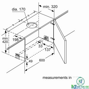 thong so lap dat 3 dfs097j50b 2000x2000 MÁY HÚT MÙI BOSCH DFS097J50B SERIE 8 NGANG 90 CM