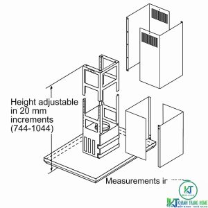 thong so lap dat 3 dib091e51 2000x2000 MÁY HÚT MÙI ĐẢO BOSCH DIB091E51 SERIE 6 NGANG 90CM