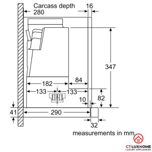 MÁY HÚT MÙI BOSCH DFS097J50B SERIE 8 NGANG 90 CM