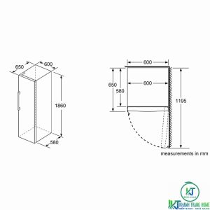 thong so tu lanh bosch gsn36vi3p TỦ ĐÔNG CÁNH ĐƠN BOSCH GSN36VI3P SERIE 4 242 LÍT