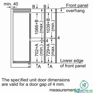 thong so tu lanh bosch kin86af30o serie 6 TỦ LẠNH 2 CÁNH BOSCH KIN86AF30O SERIE 6 254 LÍT