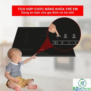 tich hop tinh nang khoa tre em an toan bep tu bosch pvs831fb5e BẾP TỪ BOSCH PVS831FB5E SERIE 6 4 VÙNG NẤU BÁN ĐA ĐIỂM