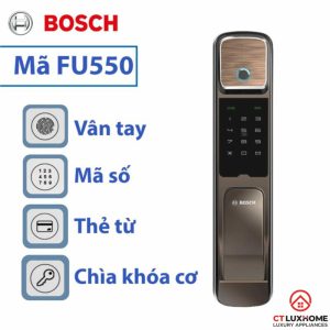 tien ich mo khoa van tay bosch fu550 KHÓA ĐIỆN TỬ BOSCH FU550 FUSION SMART LOCK - Màu sắc: Nâu