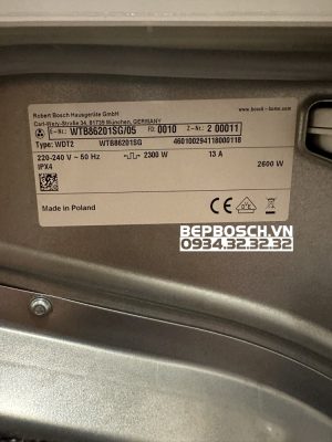 z3791650494906 ead300e147915361e41b3f9c834634ae Máy sấy quần áo BOSCH HMH.WTB86201SG|Serie 4