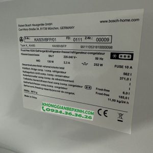 z3794487134807 4447265438b3505237b2e8cbe3dd9512 TỦ LẠNH SIDE BYSIDE BOSCH KAI93VBFP SERIES 6 – DUNG TÍCH 562L