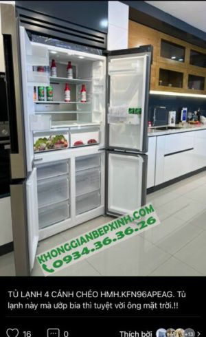 z3833138484348 66dd64beb217105984ce4dac53061123 1 TỦ LẠNH 4 CÁNH CHÉO BOSCH HMH KFN96APEAG