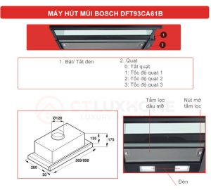 z3907146773104 5230fd8dfc7959d88b75cba6f8cb22dd MÁY HÚT MÙI ÂM TỦ BOSCH DFT93CA61B NGANG 90CM